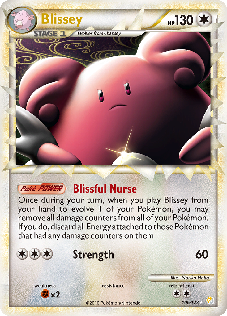 Blissey – HeartGold & SoulSilver 106/123 Pokémon card
