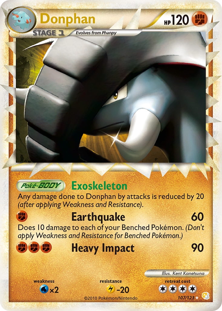 Donphan – HeartGold & SoulSilver 107/123 Pokémon card
