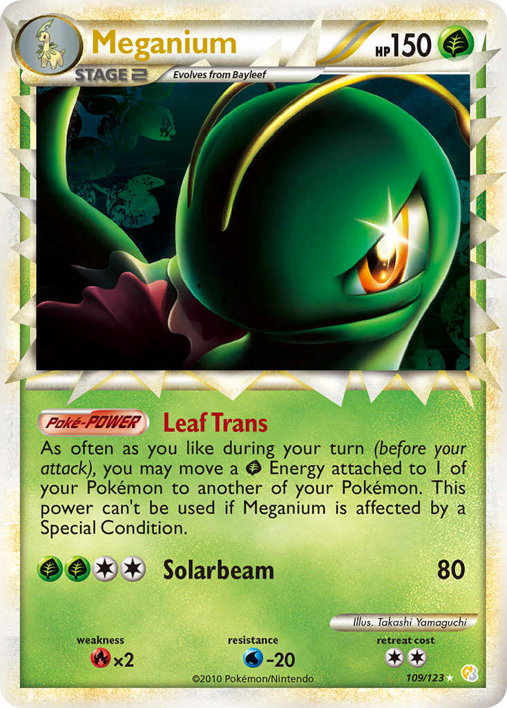 Meganium – HeartGold & SoulSilver 109/123 Pokémon card