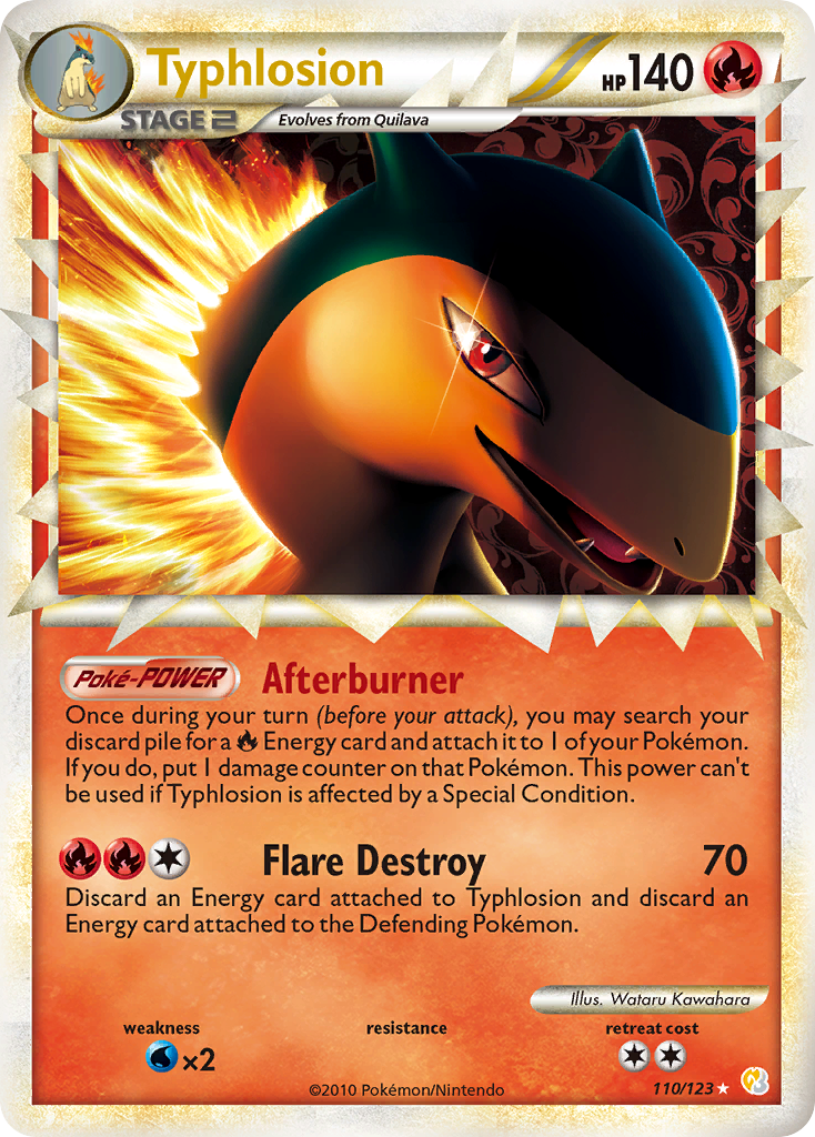 Typhlosion – HeartGold & SoulSilver 110/123 Pokémon card