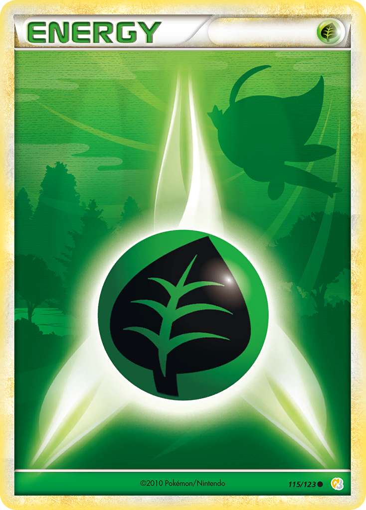 Grass Energy – HeartGold & SoulSilver 115/123 Pokémon card