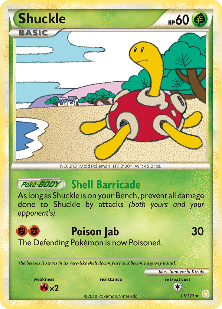 Shuckle – HeartGold & SoulSilver 11/123 Pokémon card