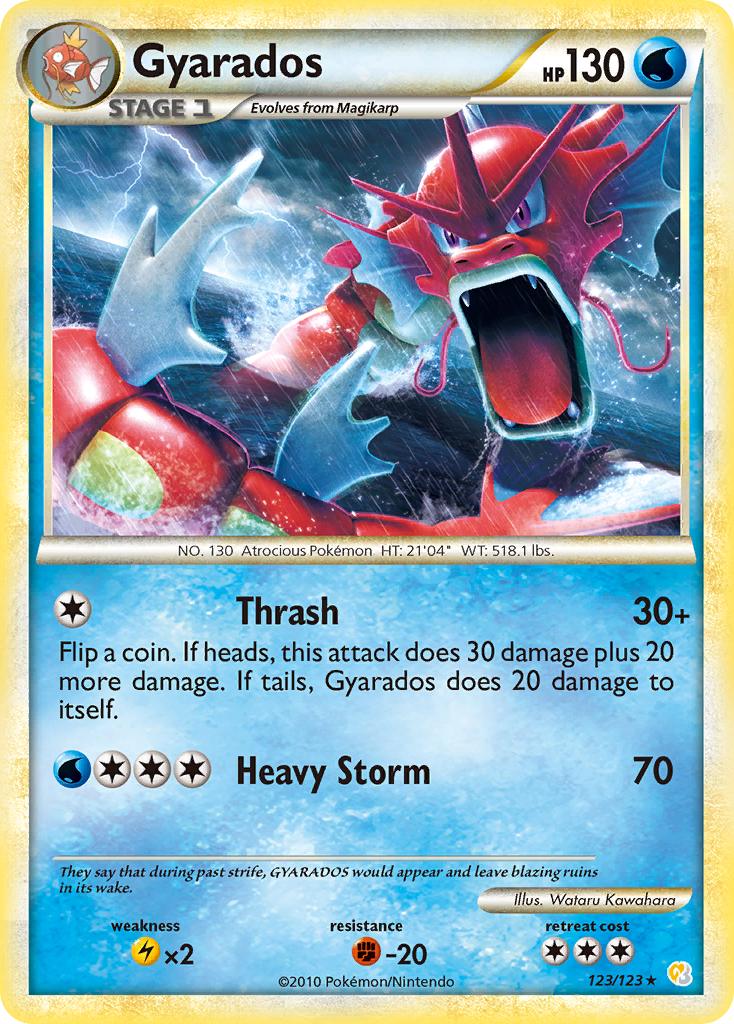 Gyarados – HeartGold & SoulSilver 123/123 Pokémon card