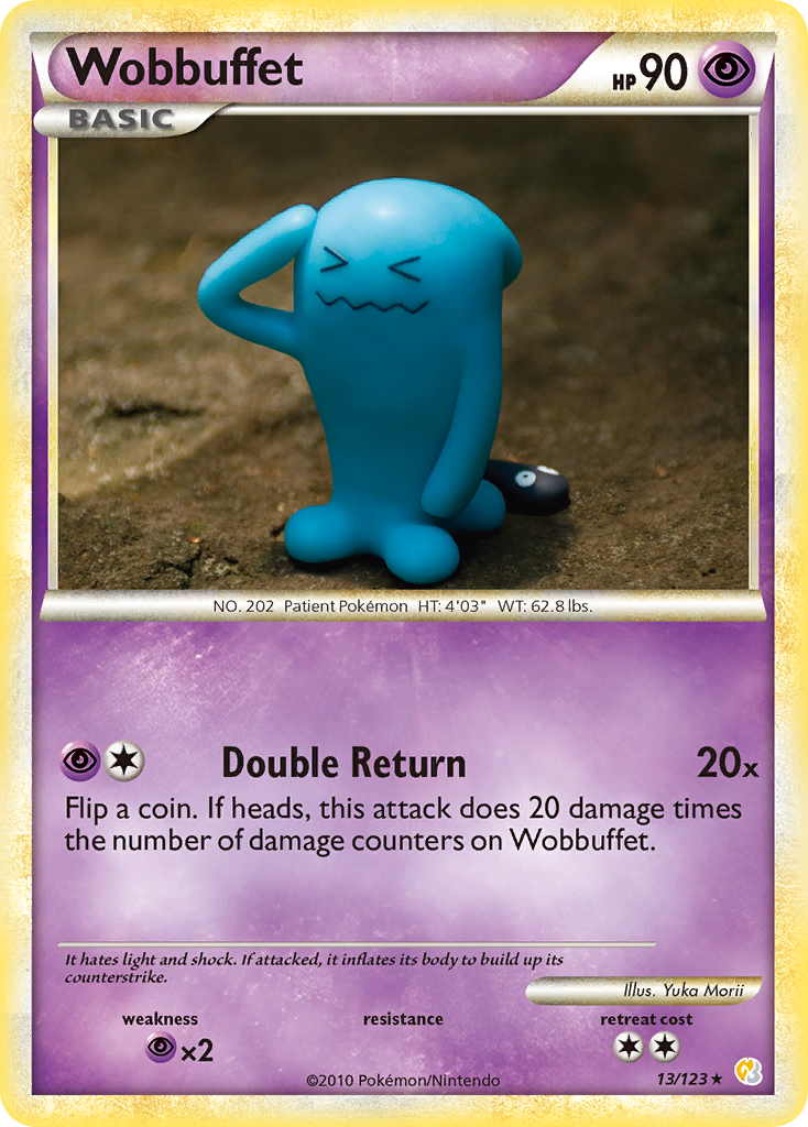 Wobbuffet – HeartGold & SoulSilver 13/123 Pokémon card