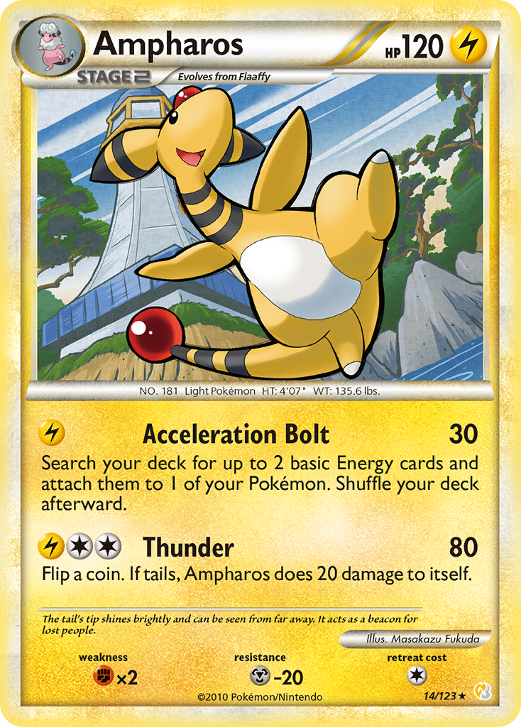 Ampharos – HeartGold & SoulSilver 14/123 Pokémon card