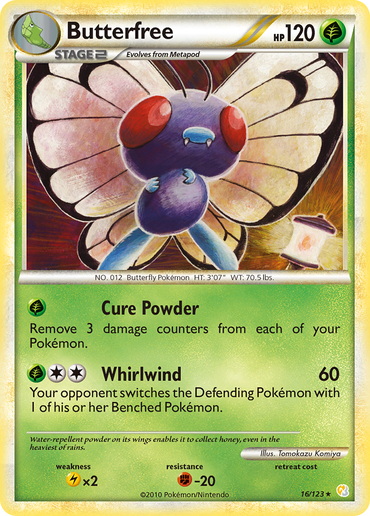 Butterfree – HeartGold & SoulSilver 16/123 Pokémon card