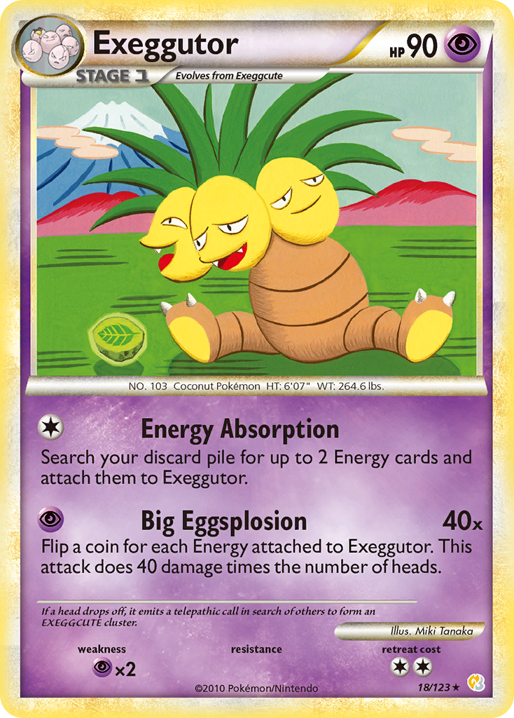 Exeggutor – HeartGold & SoulSilver 18/123 Pokémon card