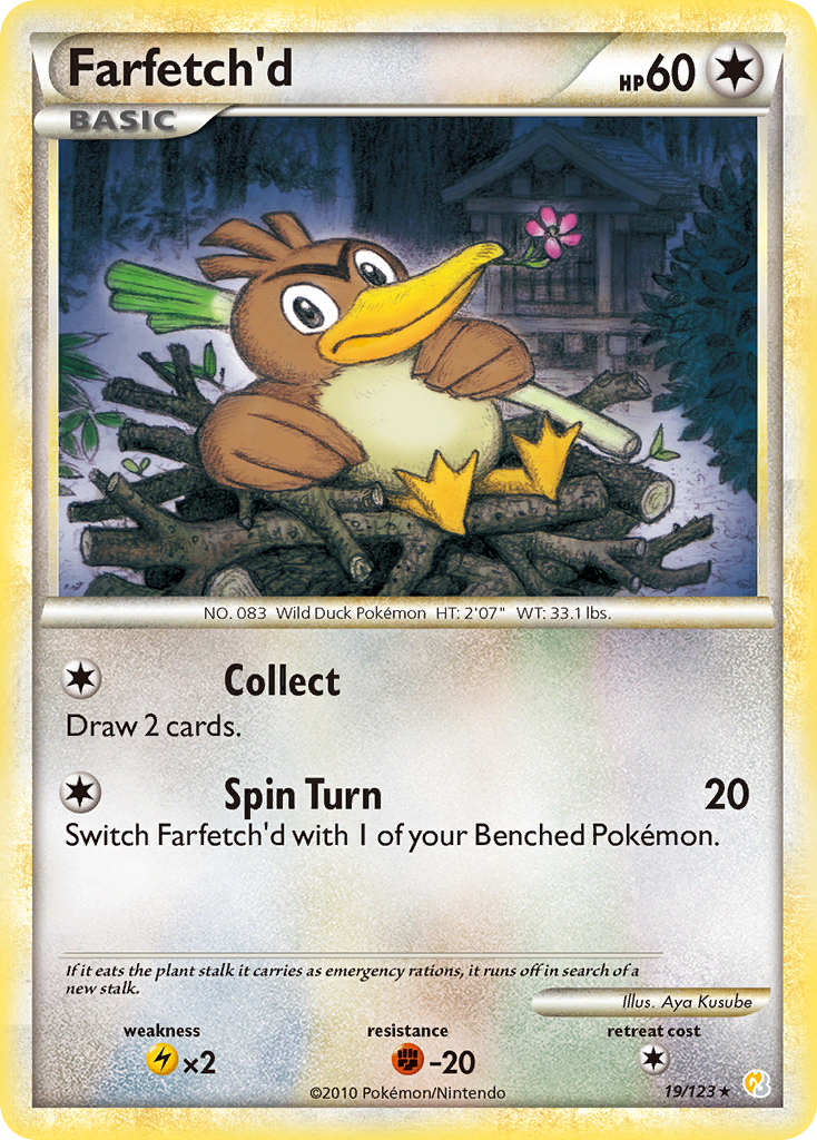 Farfetch'd – HeartGold & SoulSilver 19/123 Pokémon card