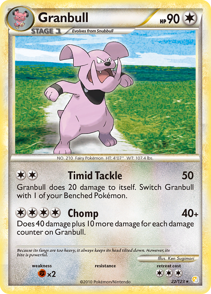 Granbull – HeartGold & SoulSilver 22/123 Pokémon card