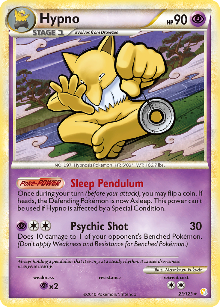 Hypno – HeartGold & SoulSilver 23/123 Pokémon card