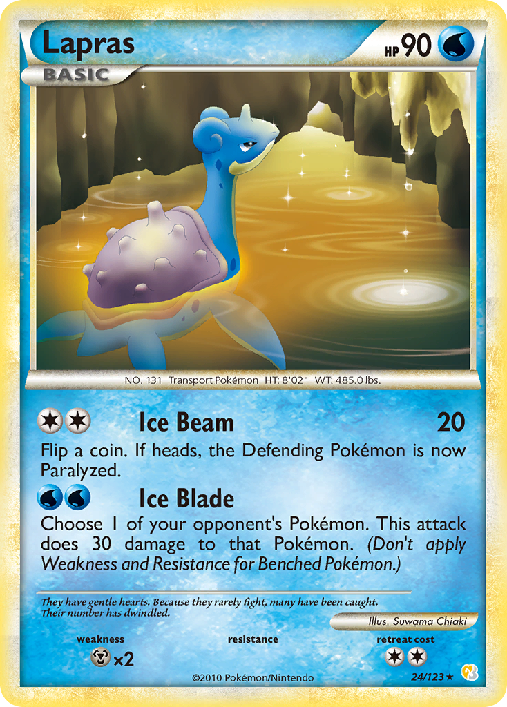 Lapras – HeartGold & SoulSilver 24/123 Pokémon card