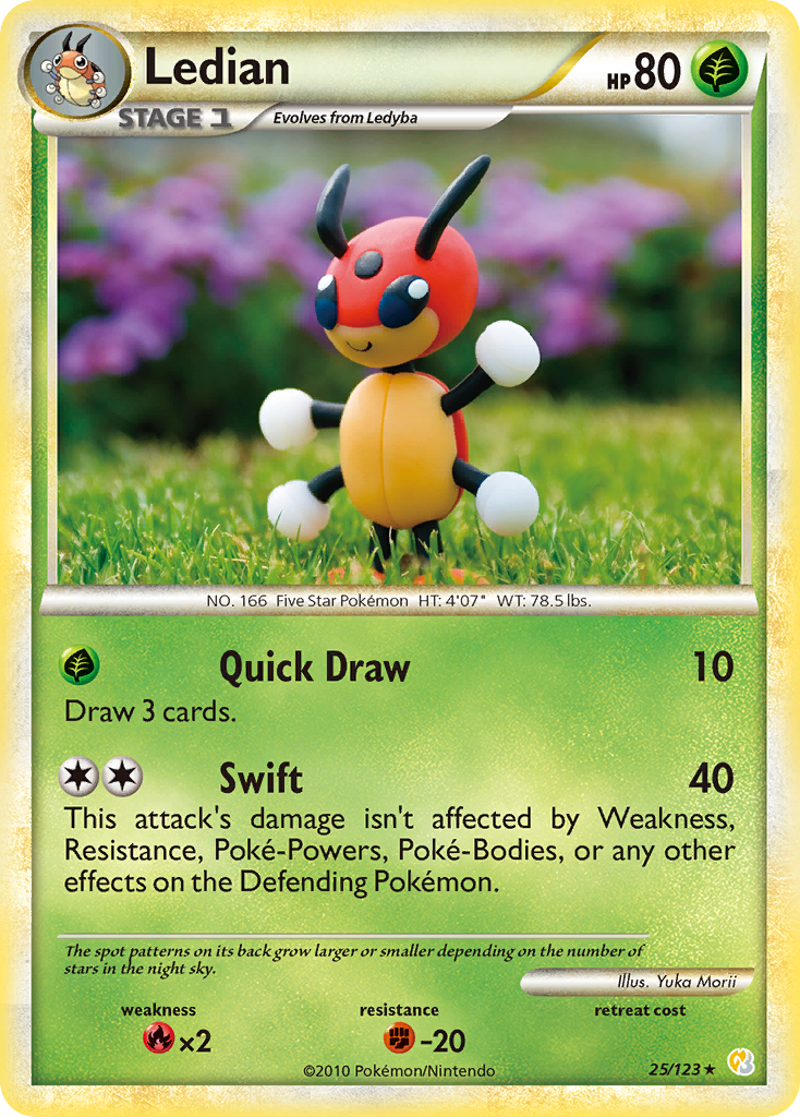 Ledian – HeartGold & SoulSilver 25/123 Pokémon card