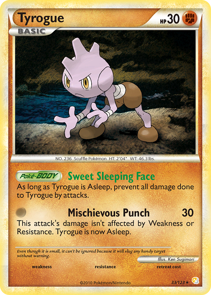 Tyrogue – HeartGold & SoulSilver 33/123 Pokémon card