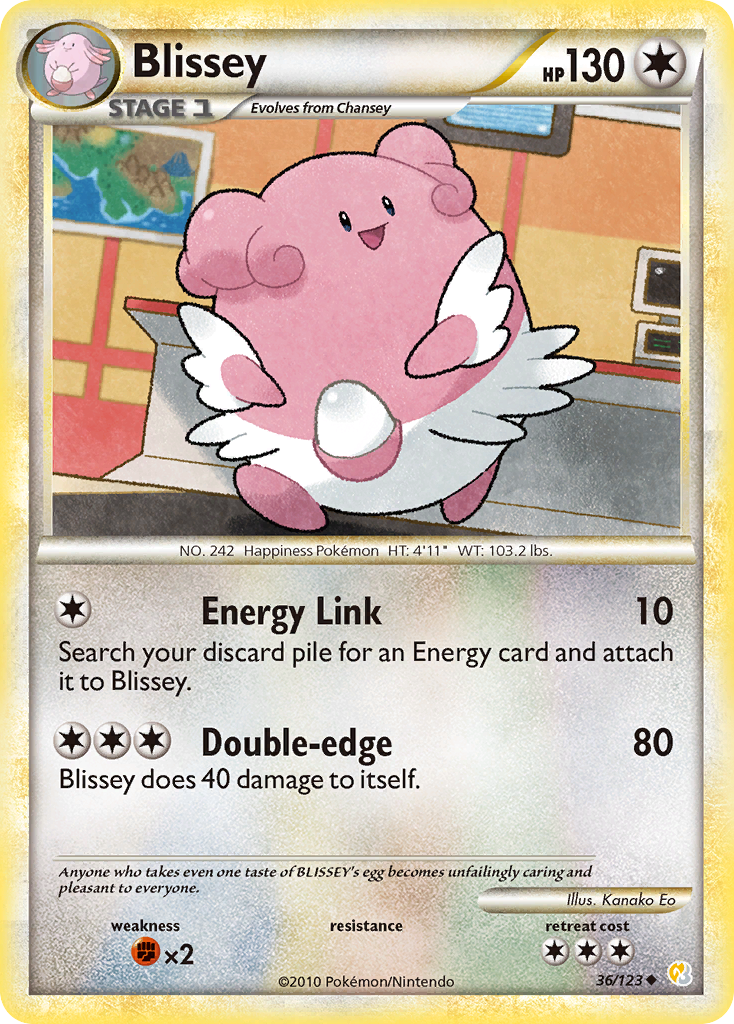 Blissey – HeartGold & SoulSilver 36/123 Pokémon card