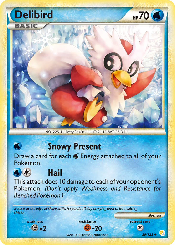 Delibird – HeartGold & SoulSilver 39/123 Pokémon card