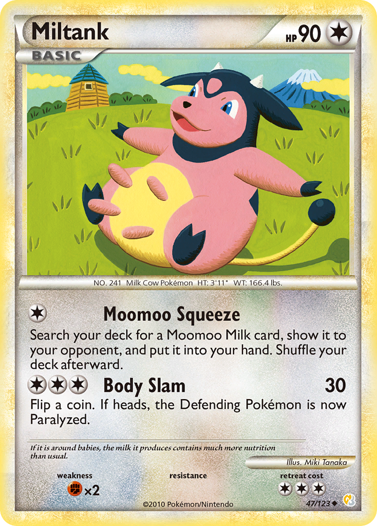 Miltank – HeartGold & SoulSilver 47/123 Pokémon card