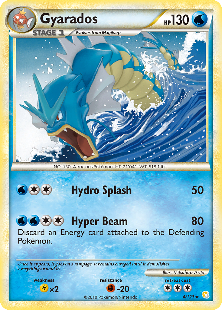 Gyarados – HeartGold & SoulSilver 4/123 Pokémon card