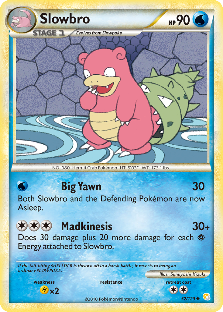Slowbro – HeartGold & SoulSilver 52/123 Pokémon card