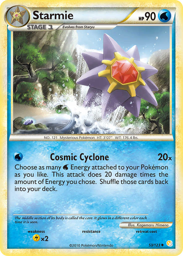 Starmie – HeartGold & SoulSilver 53/123 Pokémon card