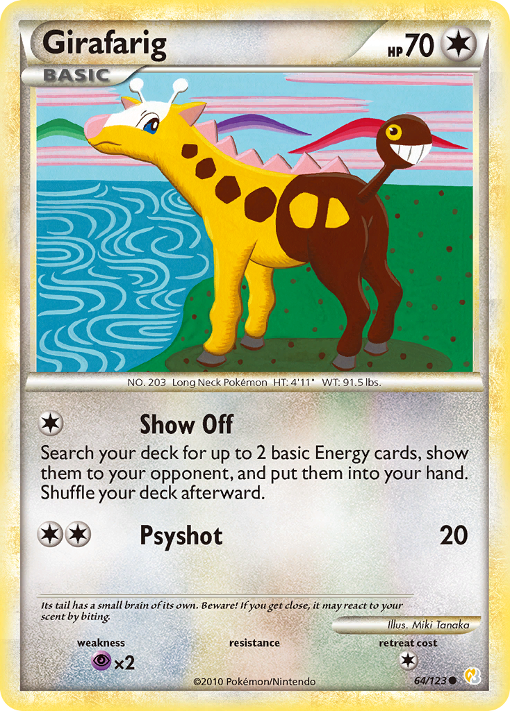 Girafarig – HeartGold & SoulSilver 64/123 Pokémon card