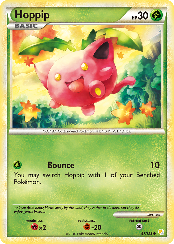 Hoppip – HeartGold & SoulSilver 67/123 Pokémon card