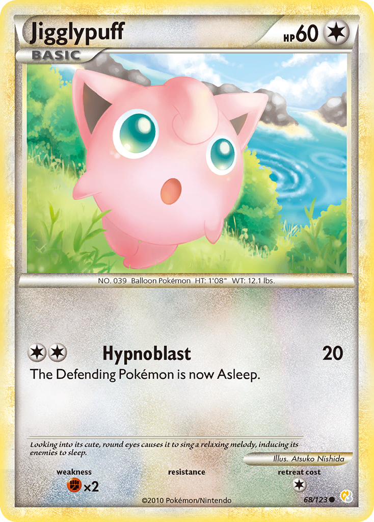 Jigglypuff – HeartGold & SoulSilver 68/123 Pokémon card