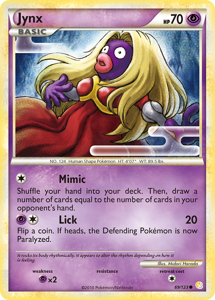 Jynx – HeartGold & SoulSilver 69/123 Pokémon card