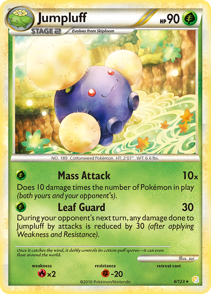 Jumpluff – HeartGold & SoulSilver 6/123 Pokémon card