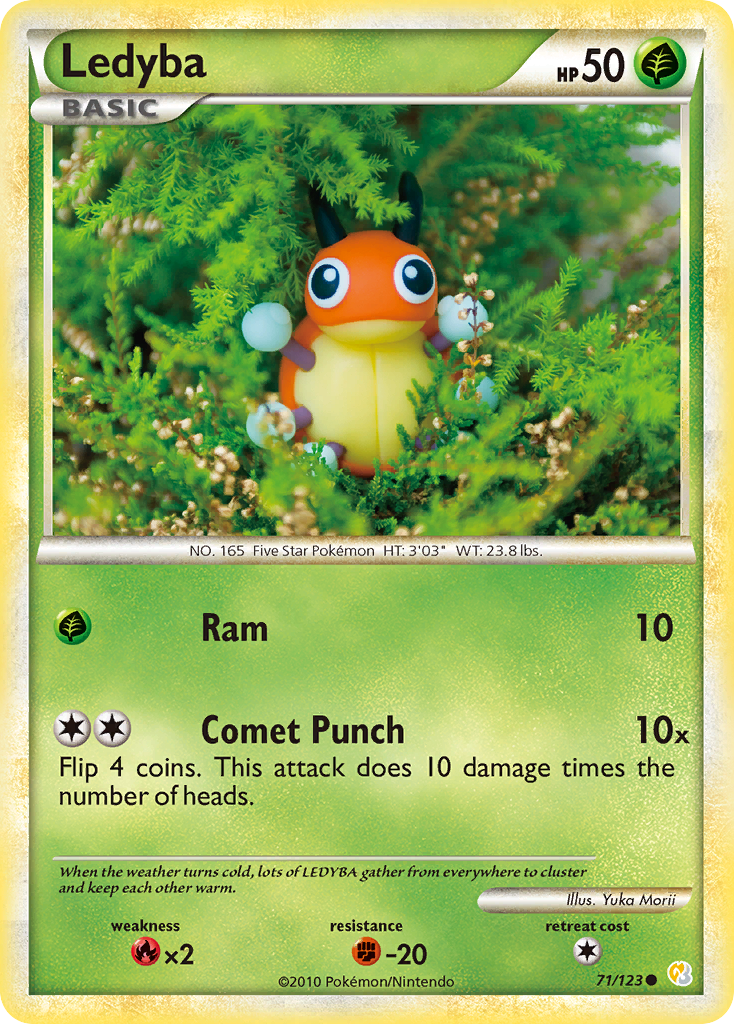 Ledyba – HeartGold & SoulSilver 71/123 Pokémon card