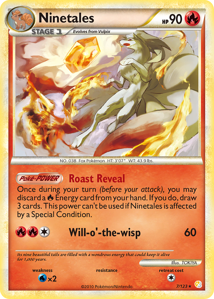Ninetales – HeartGold & SoulSilver 7/123 Pokémon card
