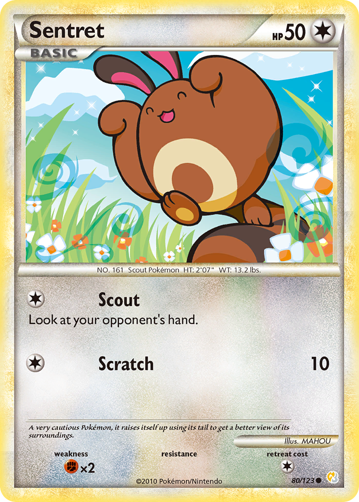 Sentret – HeartGold & SoulSilver 80/123 Pokémon card