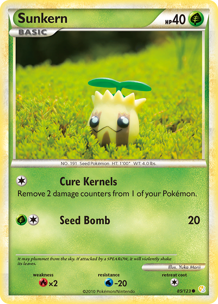 Sunkern – HeartGold & SoulSilver 85/123 Pokémon card
