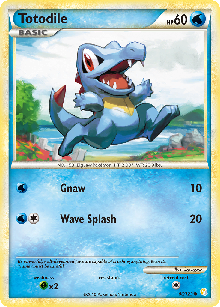 Totodile – HeartGold & SoulSilver 86/123 Pokémon card