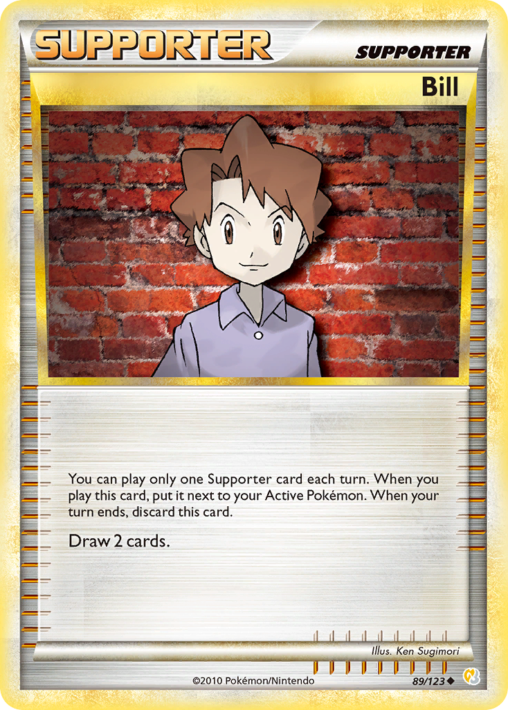 Bill – HeartGold & SoulSilver 89/123 Pokémon card