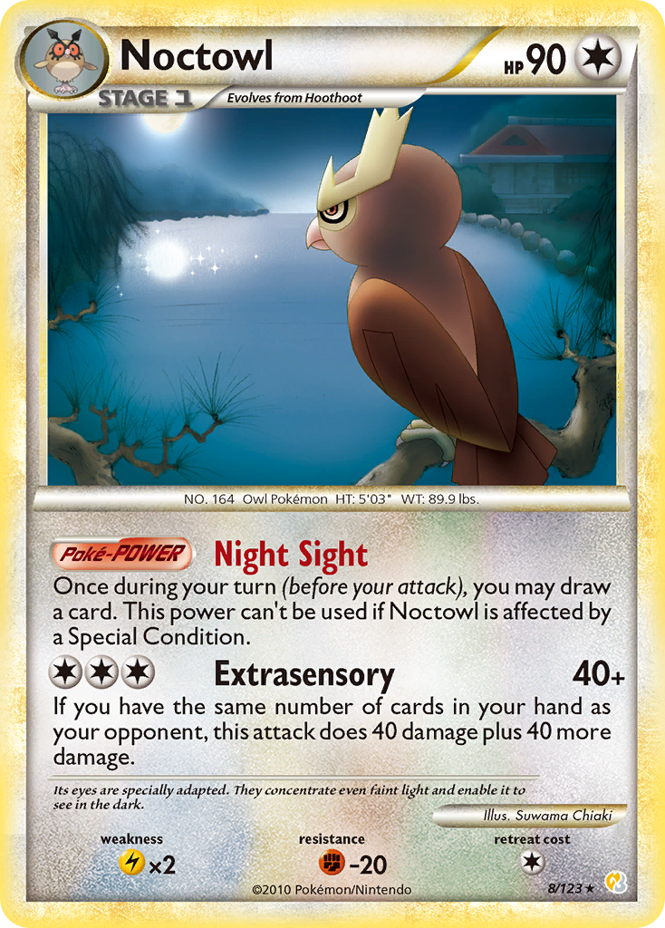 Noctowl – HeartGold & SoulSilver 8/123 Pokémon card