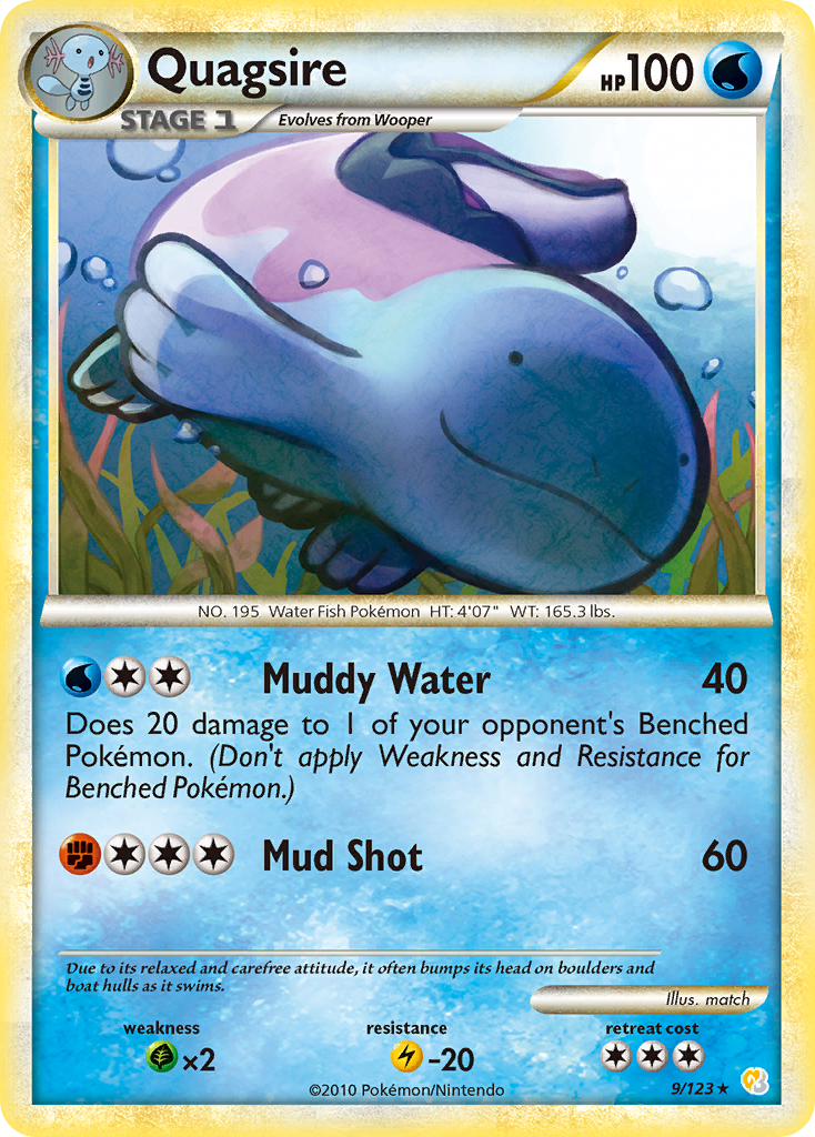 Quagsire – HeartGold & SoulSilver 9/123 Pokémon card