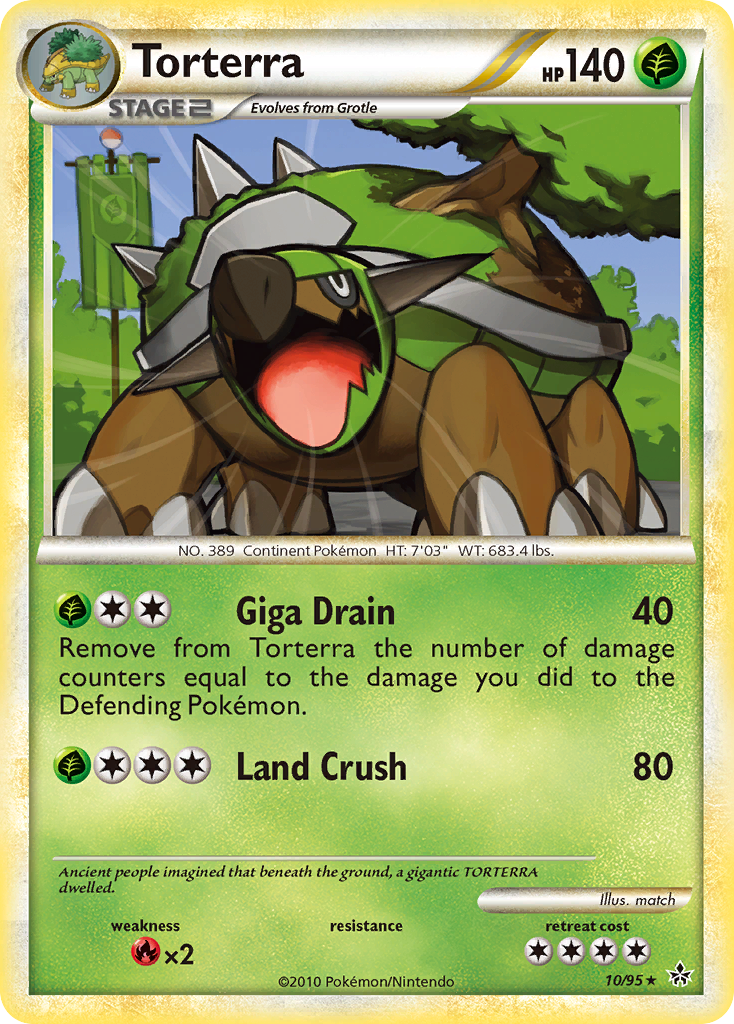 Torterra – HS—Unleashed 10/95 Pokémon card