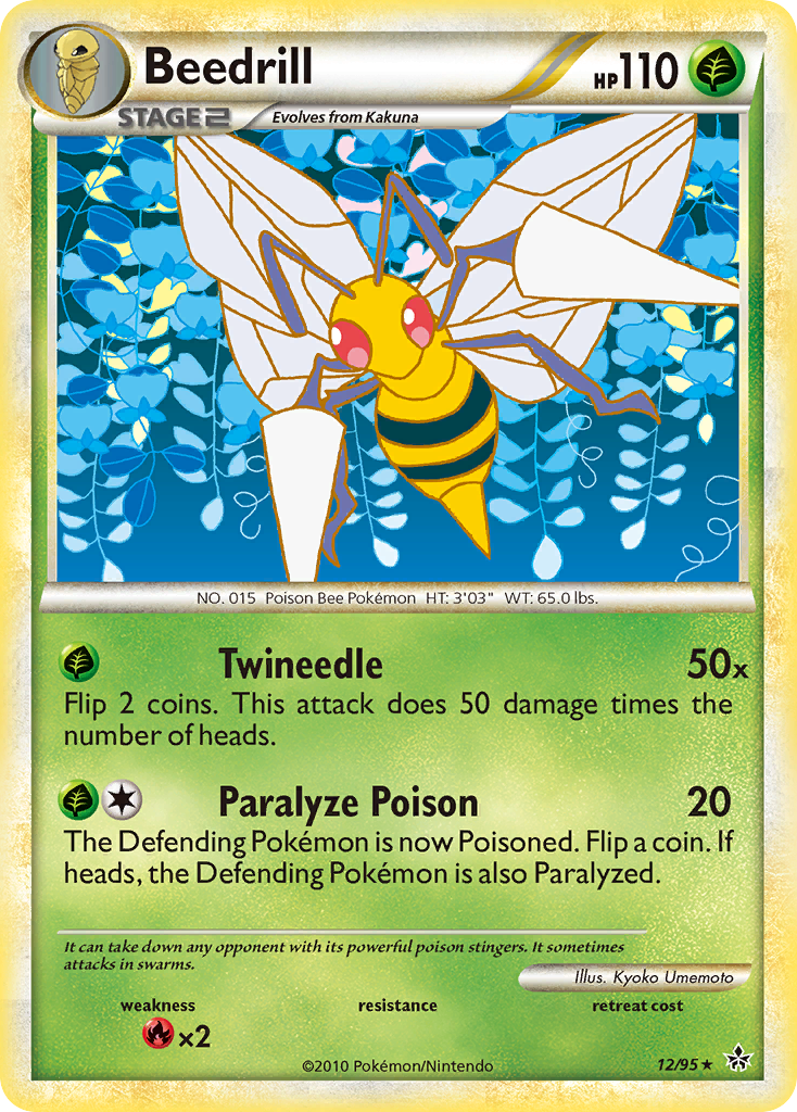 Beedrill – HS—Unleashed 12/95 Pokémon card