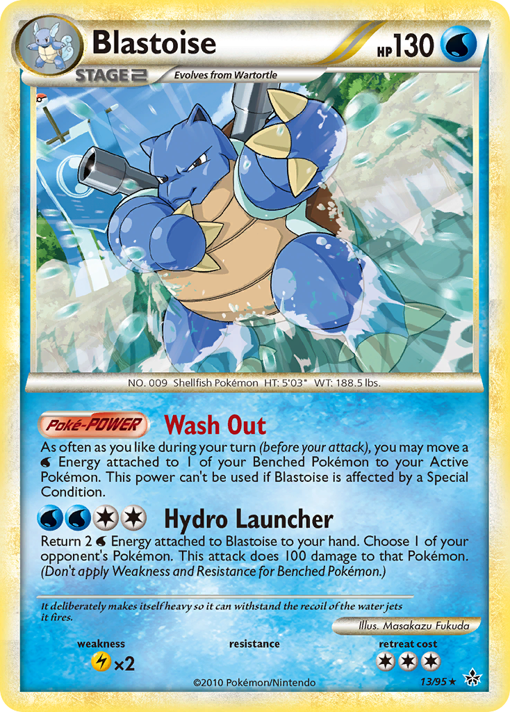 Blastoise – HS—Unleashed 13/95 Pokémon card