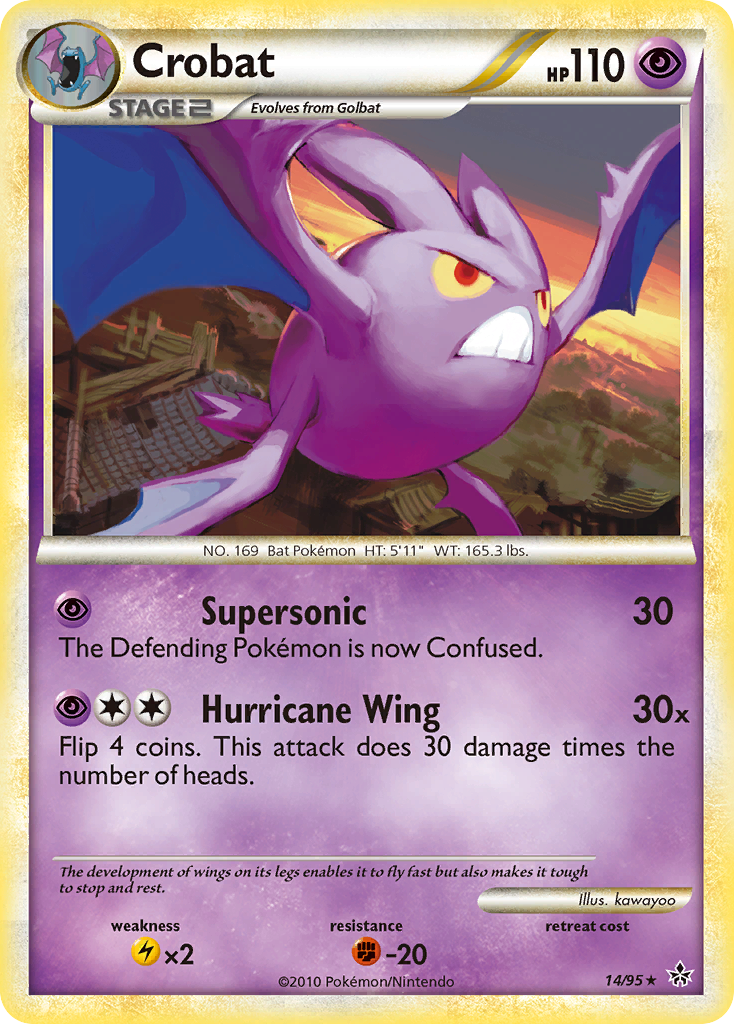 Crobat – HS—Unleashed 14/95 Pokémon card