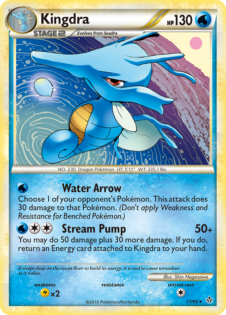 Kingdra – HS—Unleashed 17/95 Pokémon card