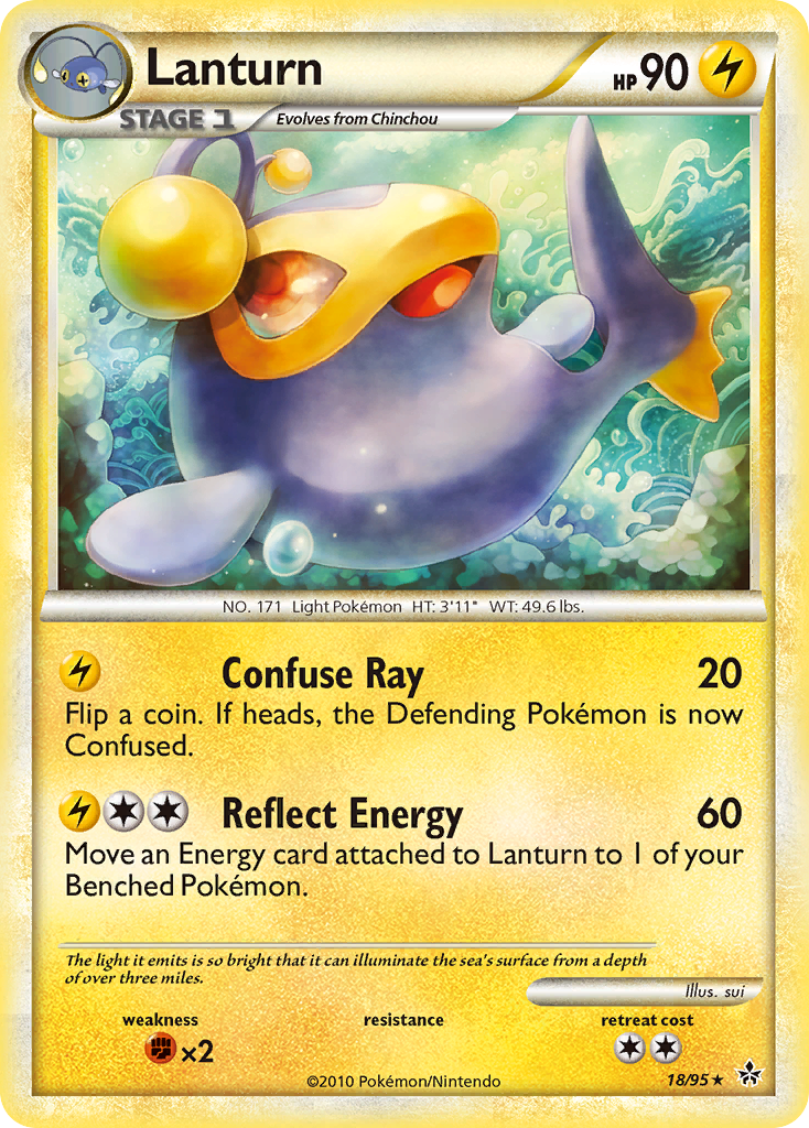 Lanturn – HS—Unleashed 18/95 Pokémon card