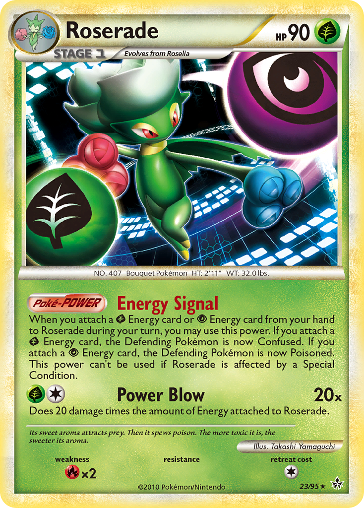 Roserade – HS—Unleashed 23/95 Pokémon card