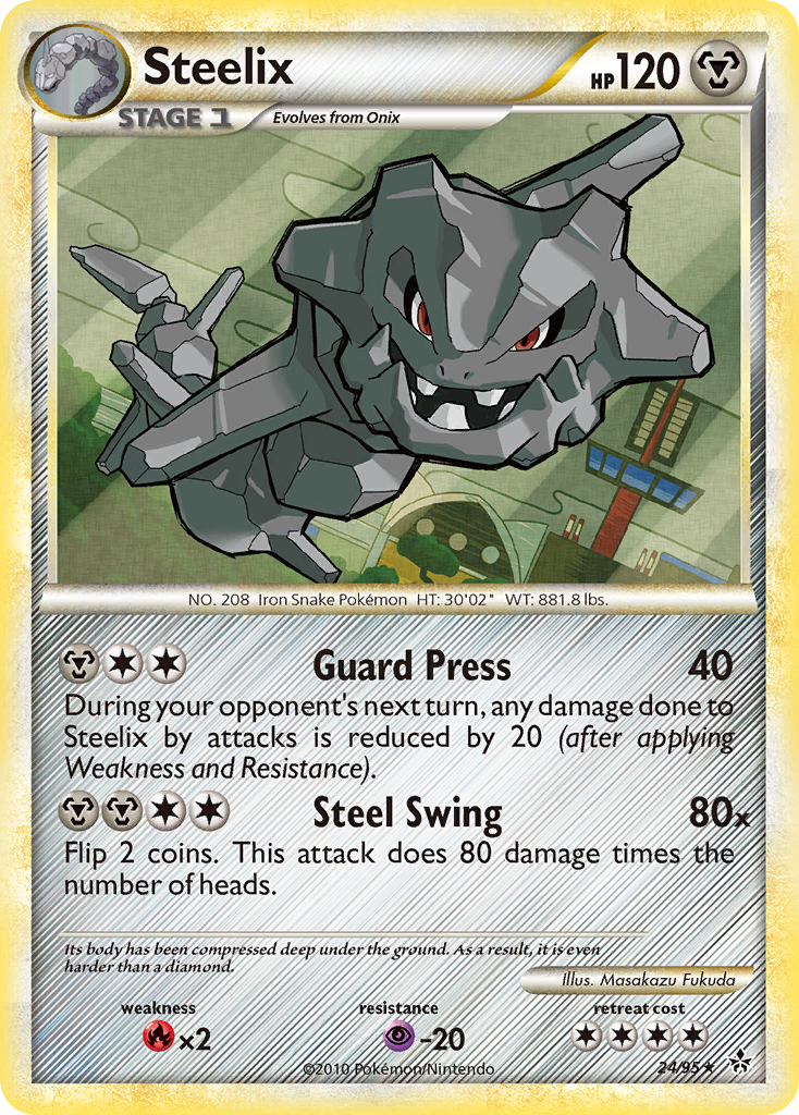 Steelix – HS—Unleashed 24/95 Pokémon card