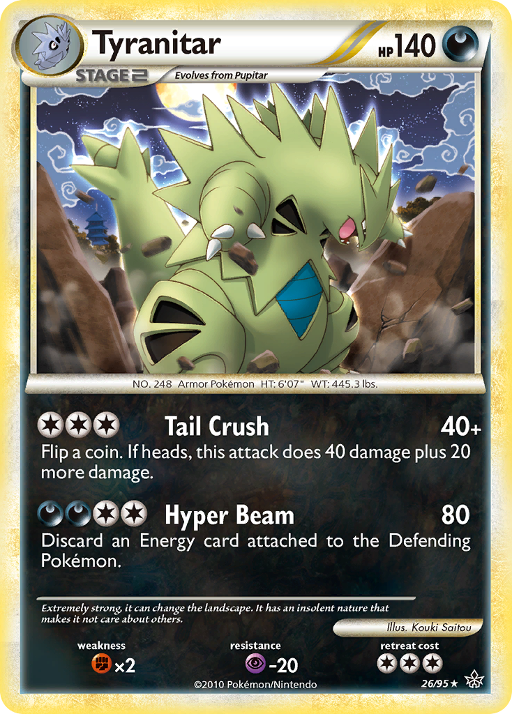 Tyranitar – HS—Unleashed 26/95 Pokémon card