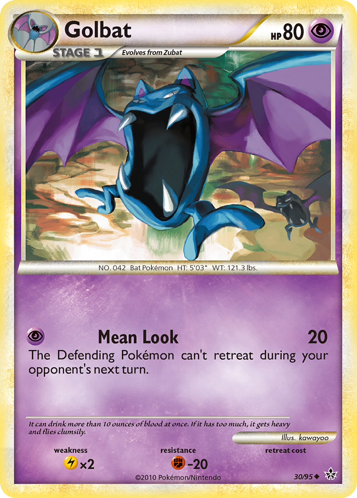 Golbat – HS—Unleashed 30/95 Pokémon card