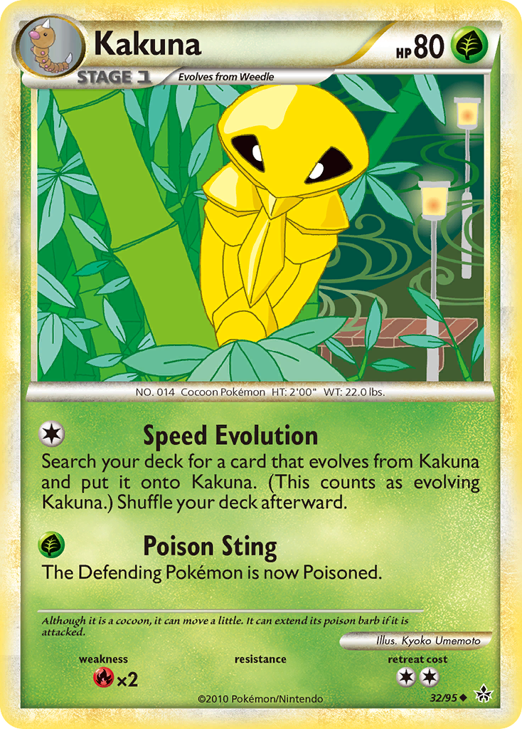 Kakuna – HS—Unleashed 32/95 Pokémon card