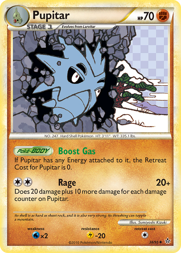 Pupitar – HS—Unleashed 38/95 Pokémon card