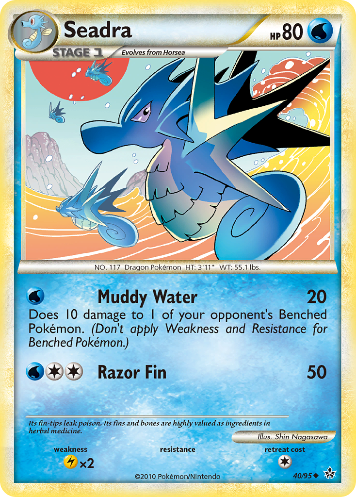 Seadra – HS—Unleashed 40/95 Pokémon card