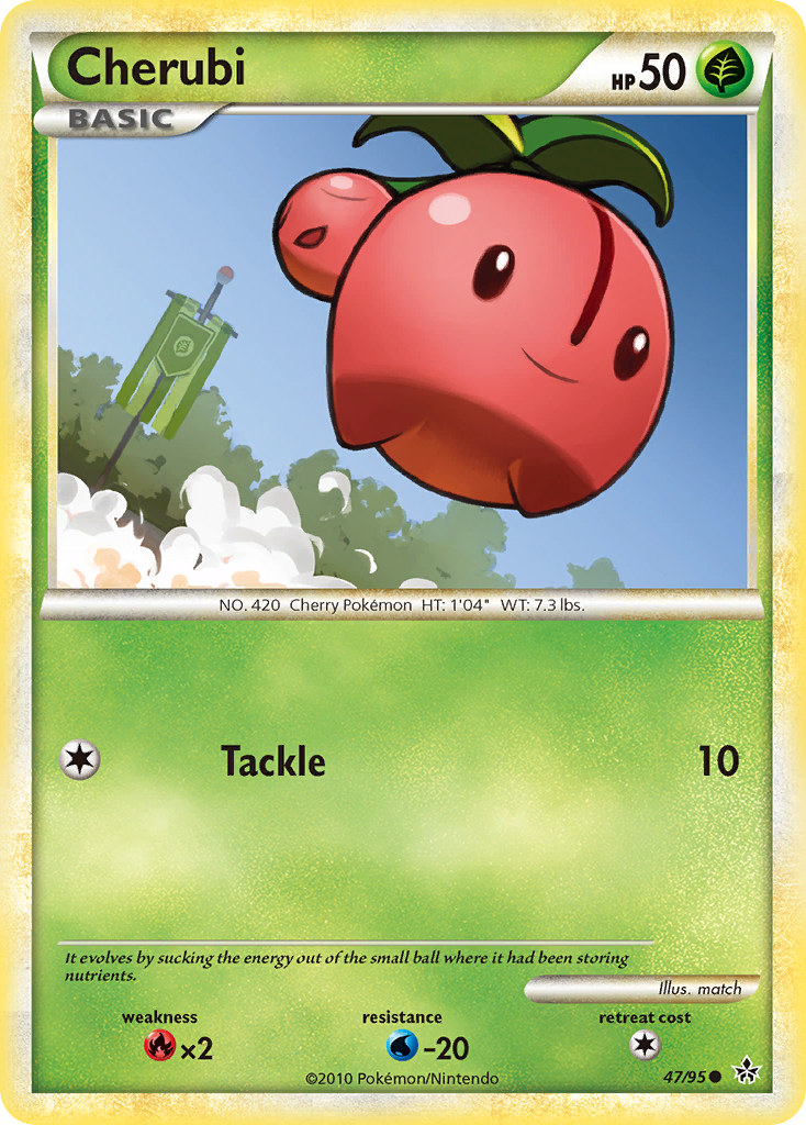 Cherubi – HS—Unleashed 47/95 Pokémon card